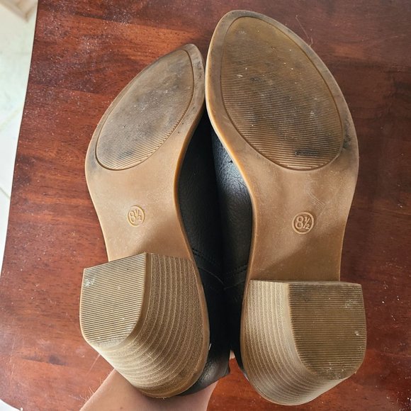 Universal Thread US Women's Size 8.5 Black Ankle Booties Side Split Block Heel - Picture 8 of 11